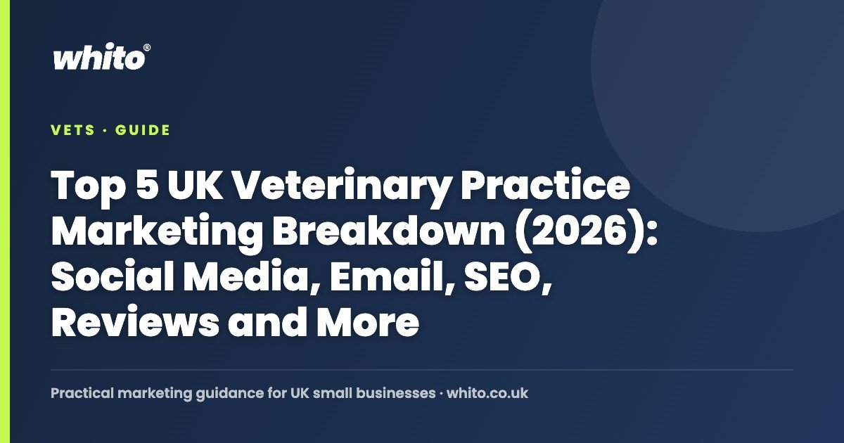 Top 5 UK Veterinary Practice Marketing Breakdown (2026): Social Media, Email, SEO, Reviews and More — Whito