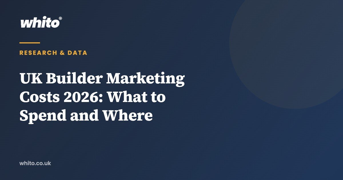 UK Builder Marketing Costs 2026: What to Spend and Where — Whito