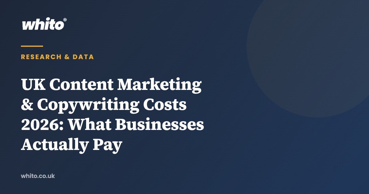 UK Content Marketing & Copywriting Costs 2026: What Businesses Actually Pay — Whito