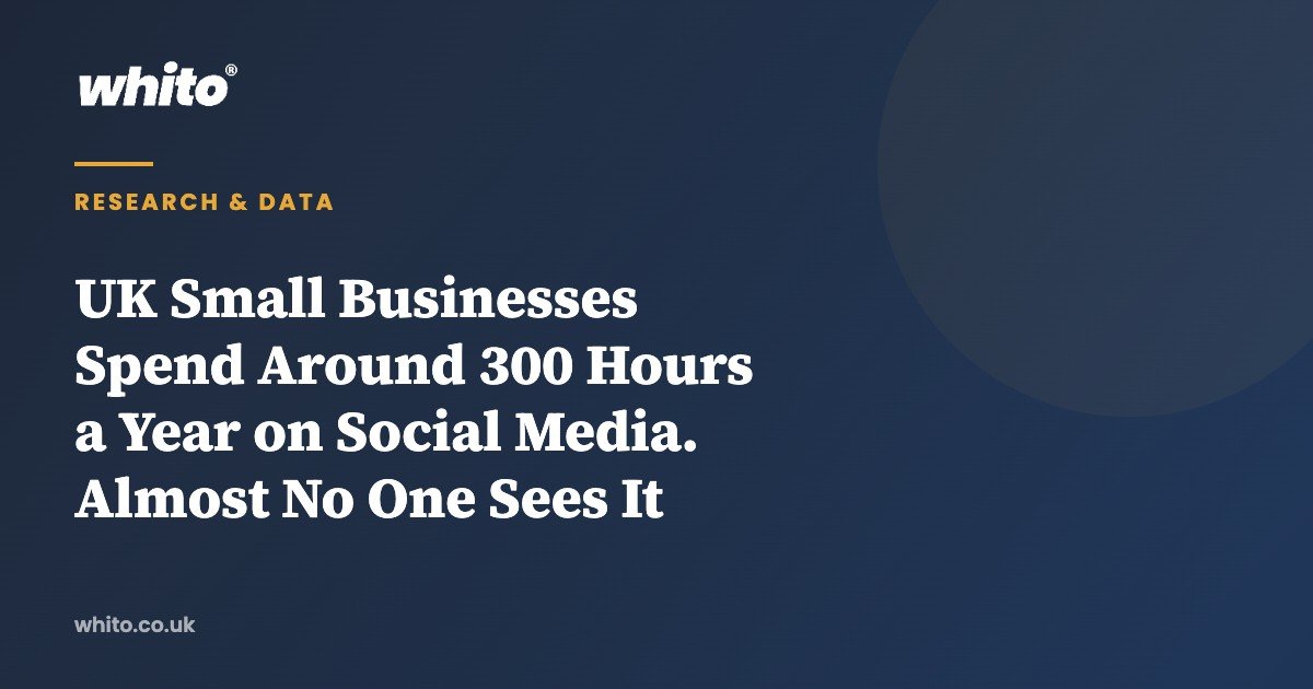 UK Small Businesses Spend Around 300 Hours a Year on Social Media. Almost No One Sees It — Whito