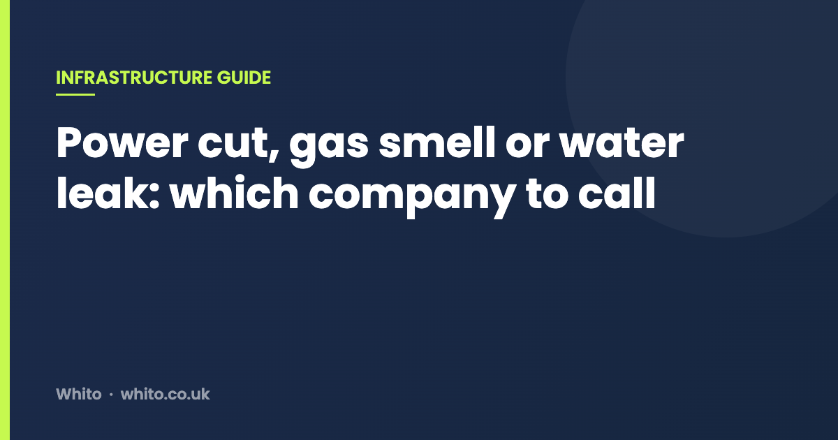 Power cut, gas smell or water leak: which company to call
