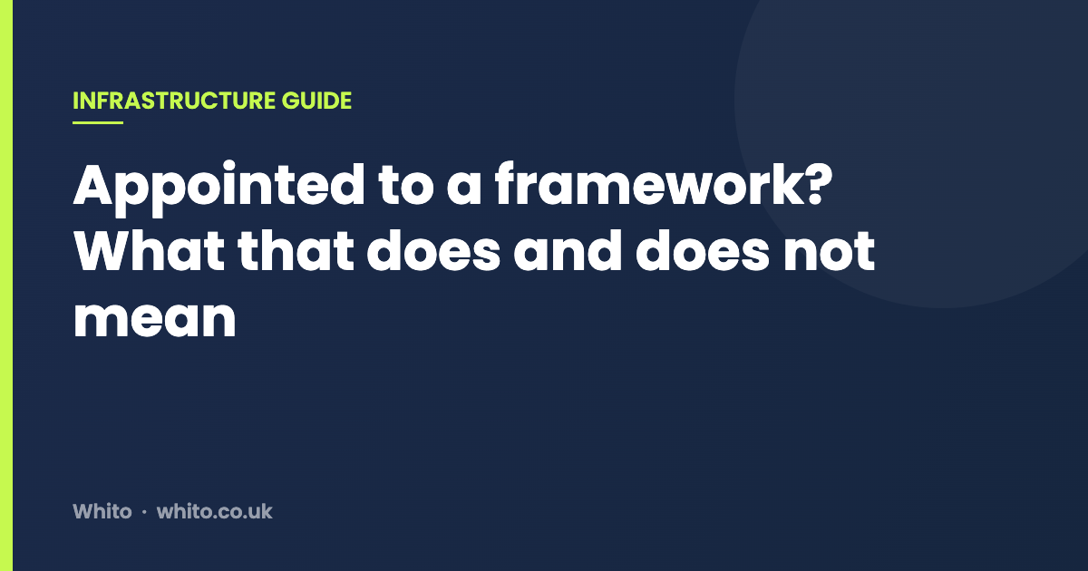 Appointed to a framework? What that does and does not mean