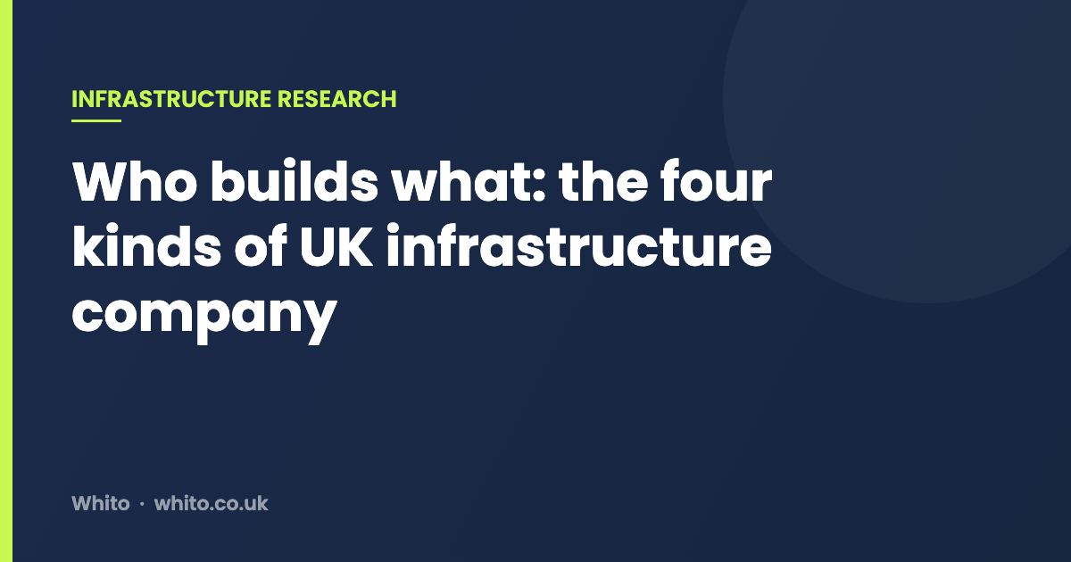 Who builds what: the four kinds of UK infrastructure company
