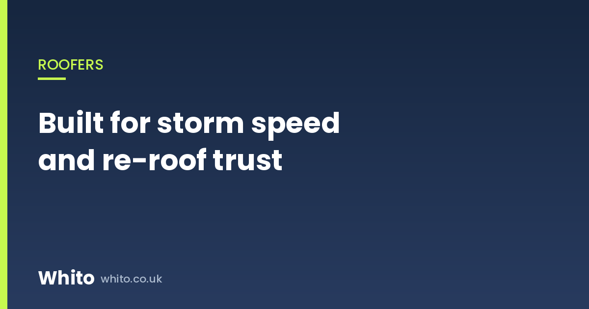 Storm at Midnight, Survey by Nine: A Roofing Website for a Two-Speed Trade