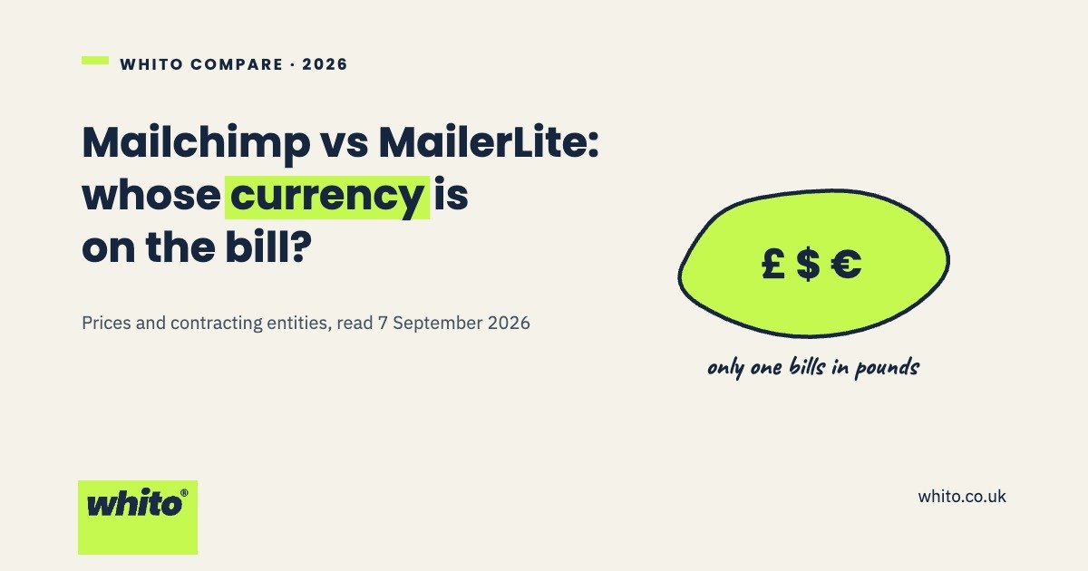 Mailchimp vs MailerLite UK, whose currency is on the bill