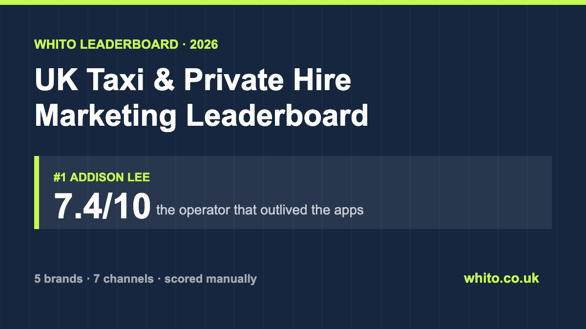 Top 5 UK Taxi & Private Hire Marketing Breakdown (2026): Addison Lee, FREENOW & Veezu Compared