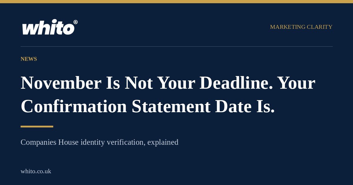 Companies House identity verification deadline UK directors confirmation statement