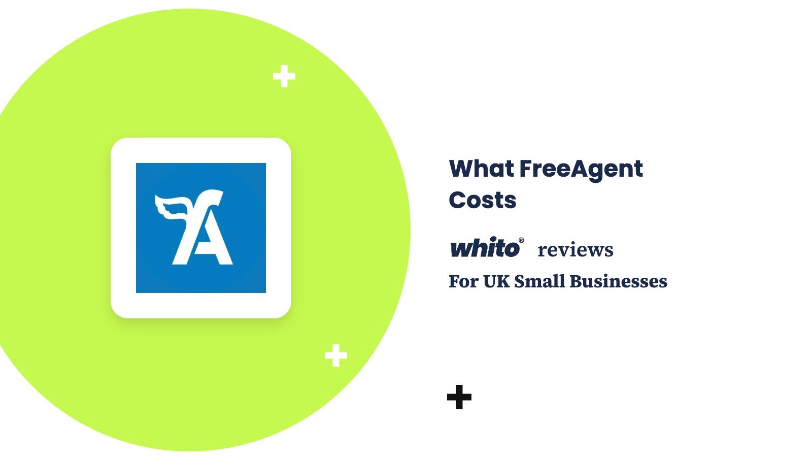 What FreeAgent Costs — Whito reviews for UK small businesses. FreeAgent brand logo.