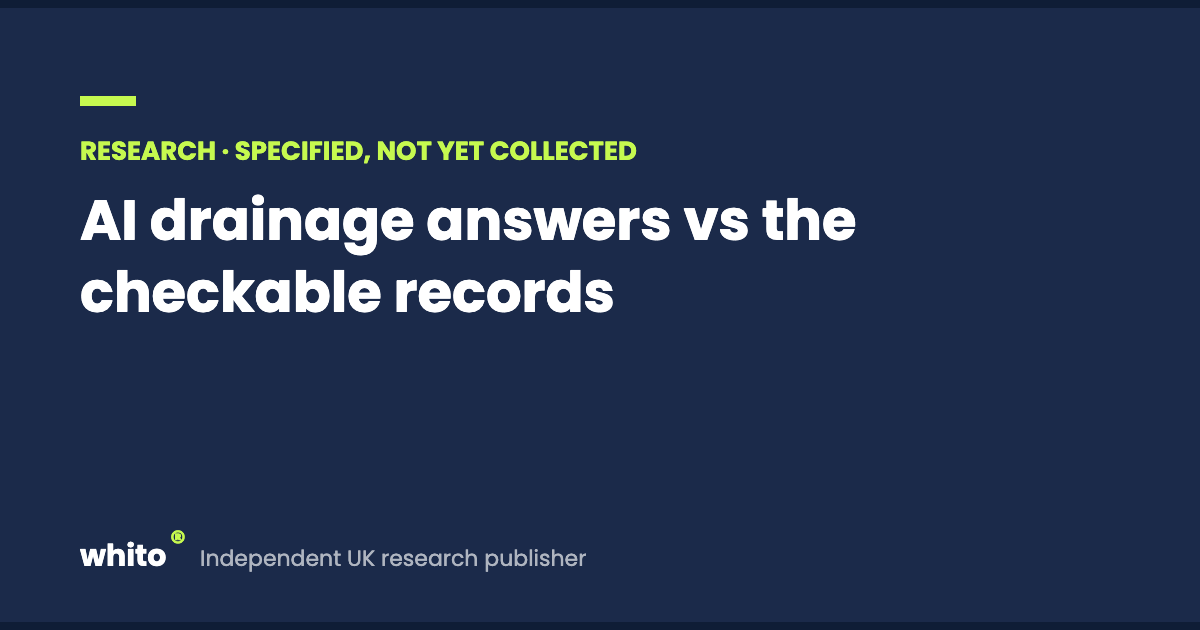 AI drainage answers vs the checkable records