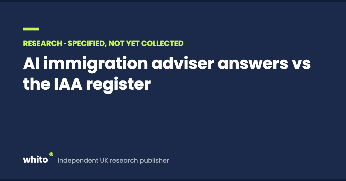 AI immigration adviser answers vs the IAA register
