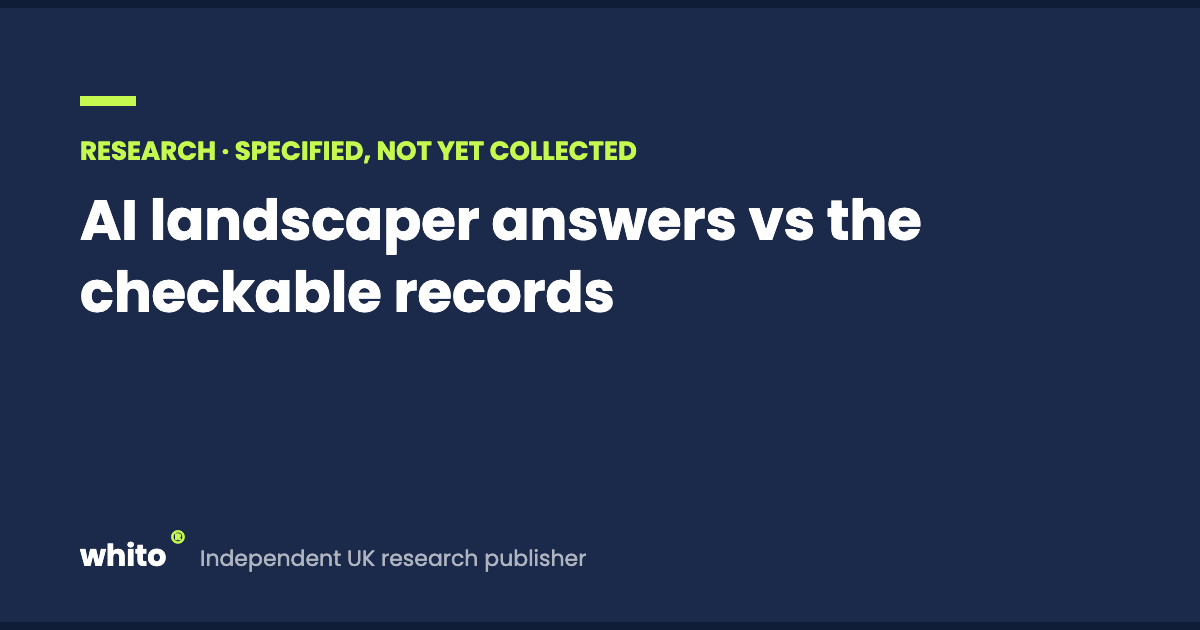 AI landscaper answers vs the checkable records