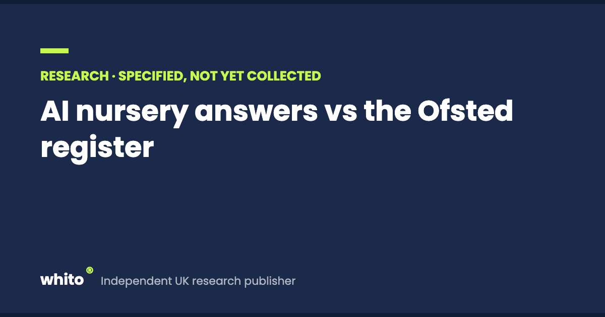 AI nursery answers vs the Ofsted register