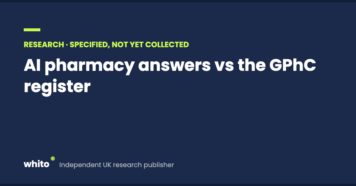 AI pharmacy answers vs the GPhC register