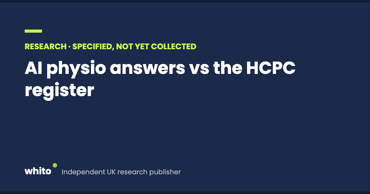 AI physio answers vs the HCPC register