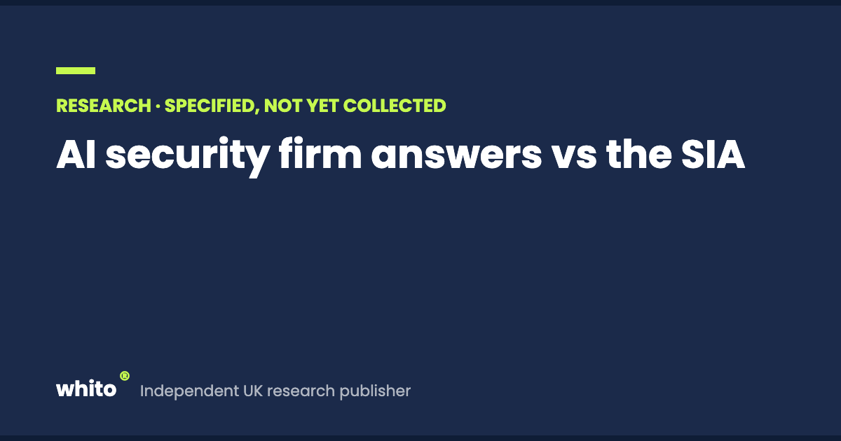 AI security firm answers vs the SIA