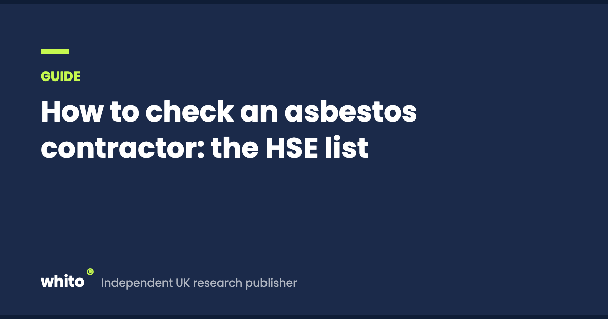 How to check an asbestos contractor: the HSE list