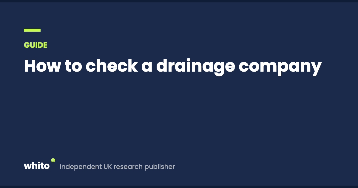 How to check a drainage company