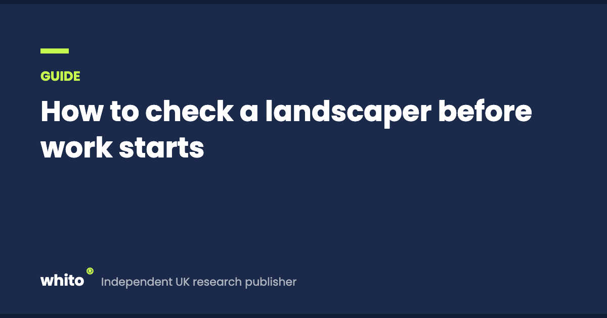 How to check a landscaper before work starts