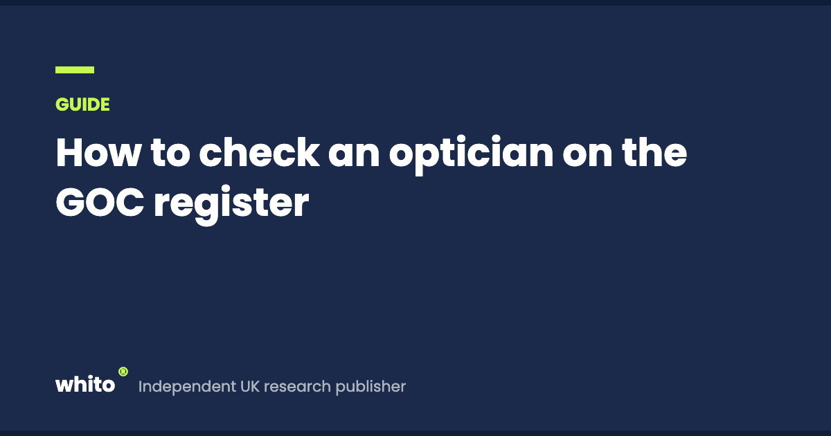 How to check an optician on the GOC register