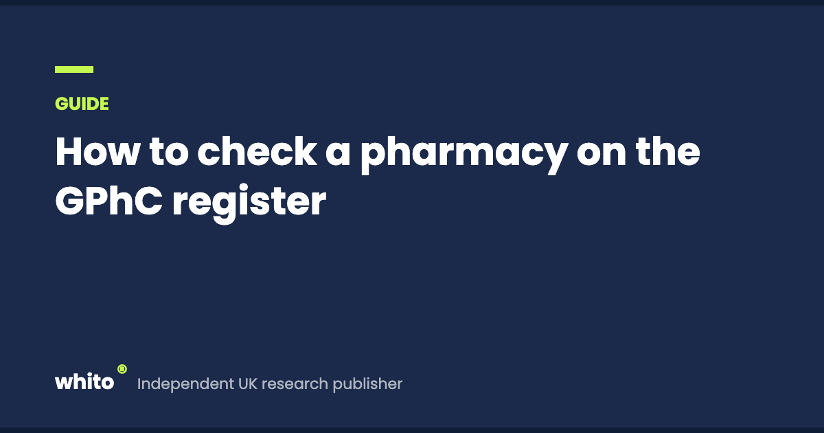 How to check a pharmacy on the GPhC register