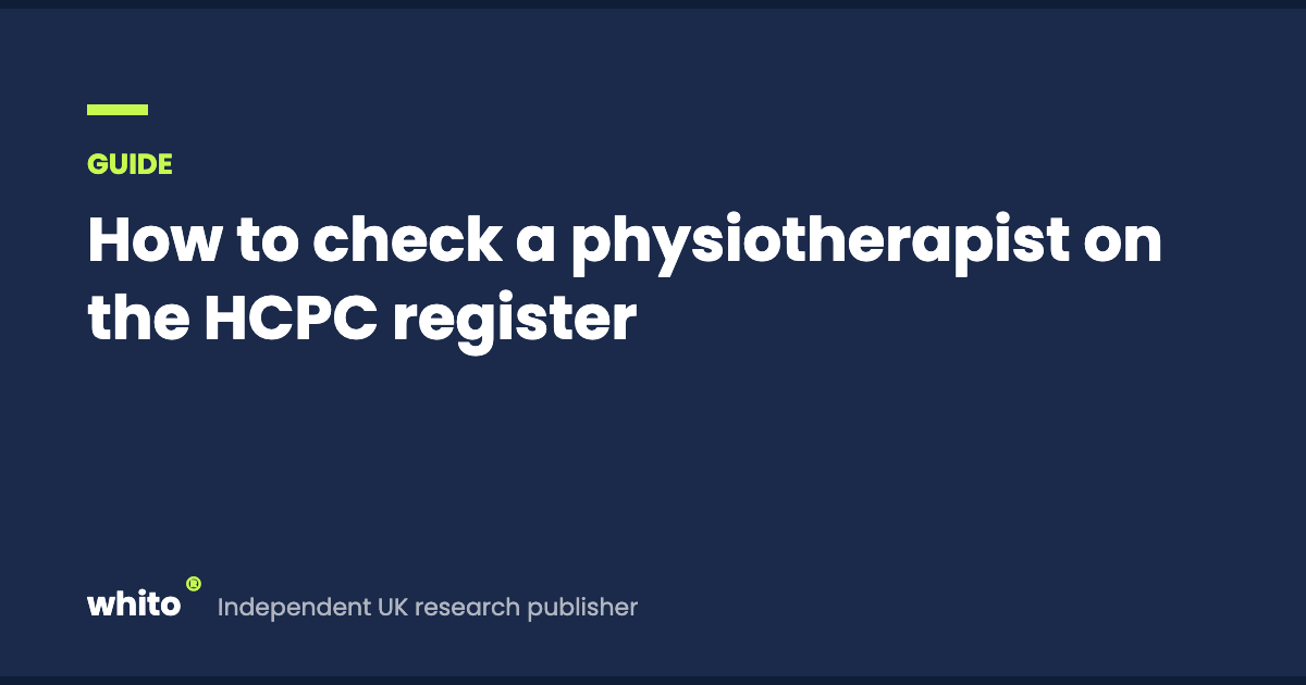 How to check a physiotherapist on the HCPC register