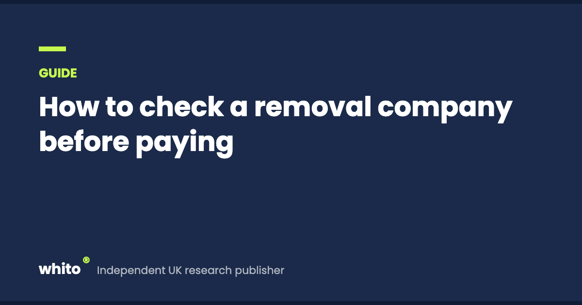 How to check a removal company before paying