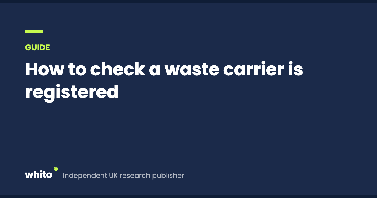 How to check a waste carrier is registered