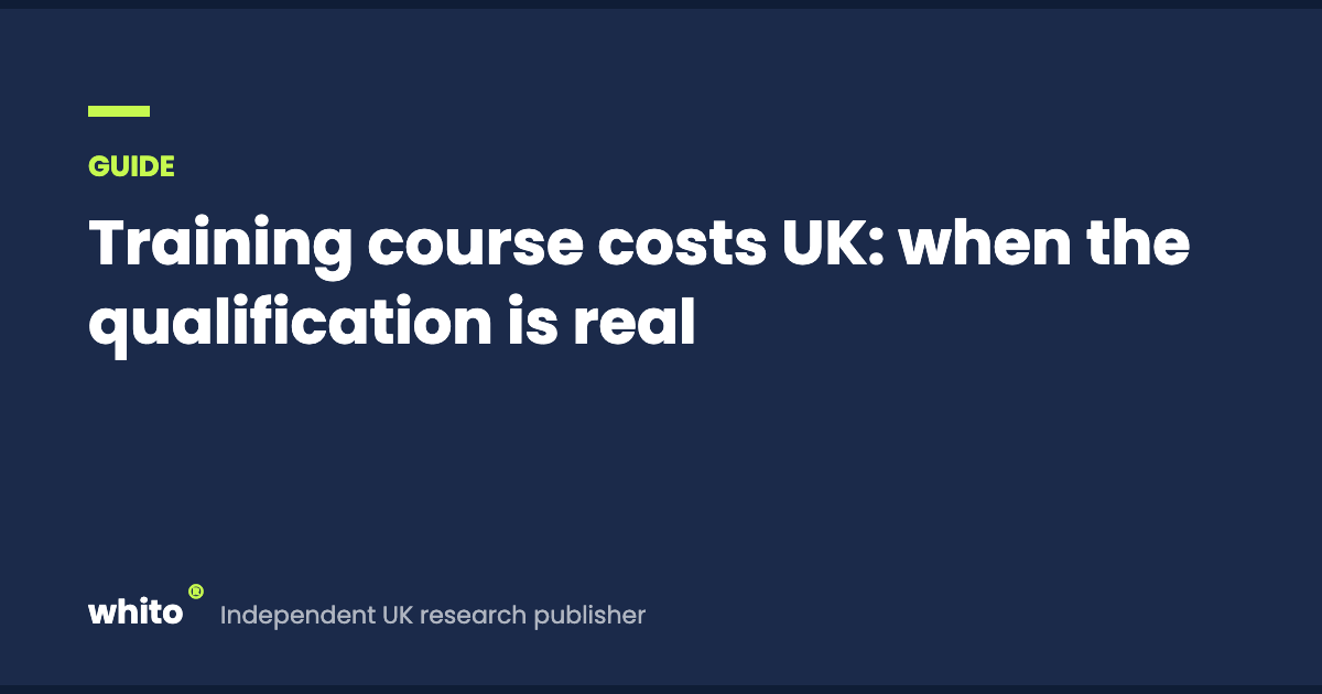 Training course costs UK: when the qualification is real
