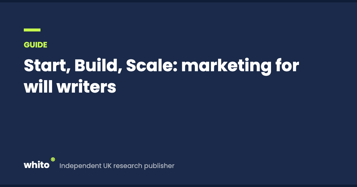 Start, Build, Scale: marketing for will writers