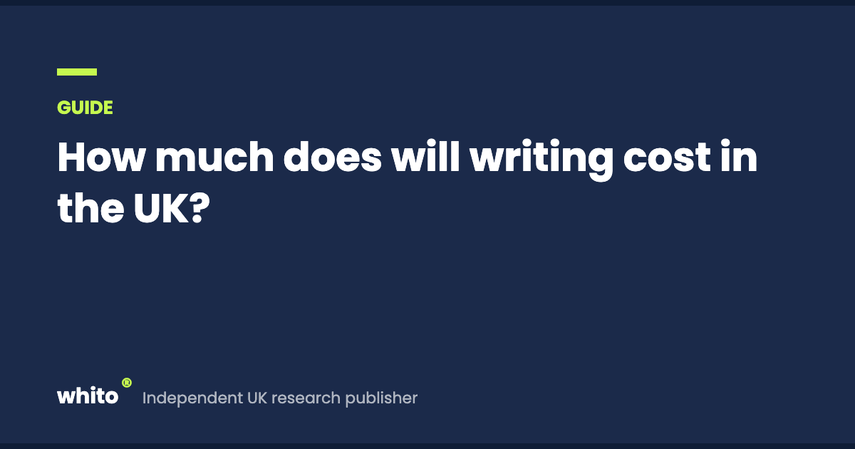 How much does will writing cost in the UK?